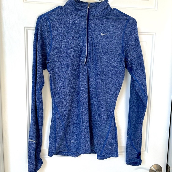 Nike 1/4 Zip, Dry Fit Size Small Blue - Picture 2 of 3